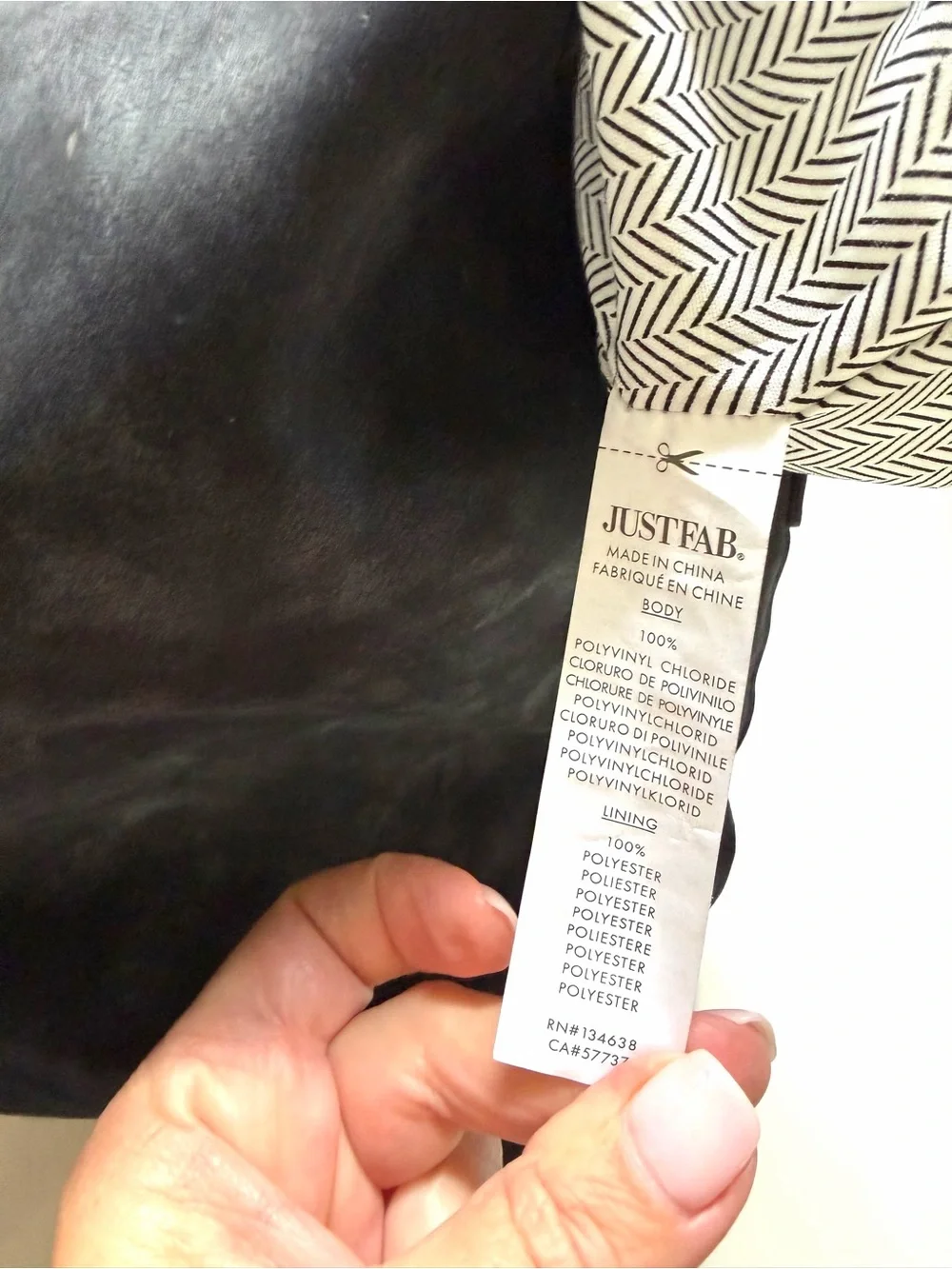 JUST FAB•black slouchy suede hobo large bag NWT